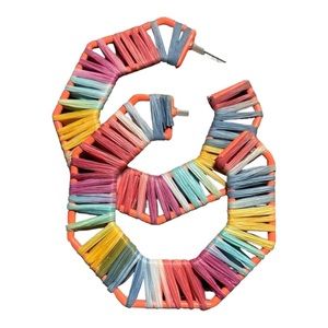 BaubleBar Raffia Hoop Earrings​